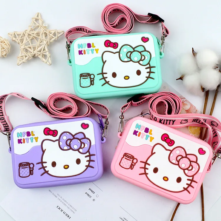 novelty toddler charms wallet pouch mobile phone crossbody Kids Hand Bags silicone coin purse for girl