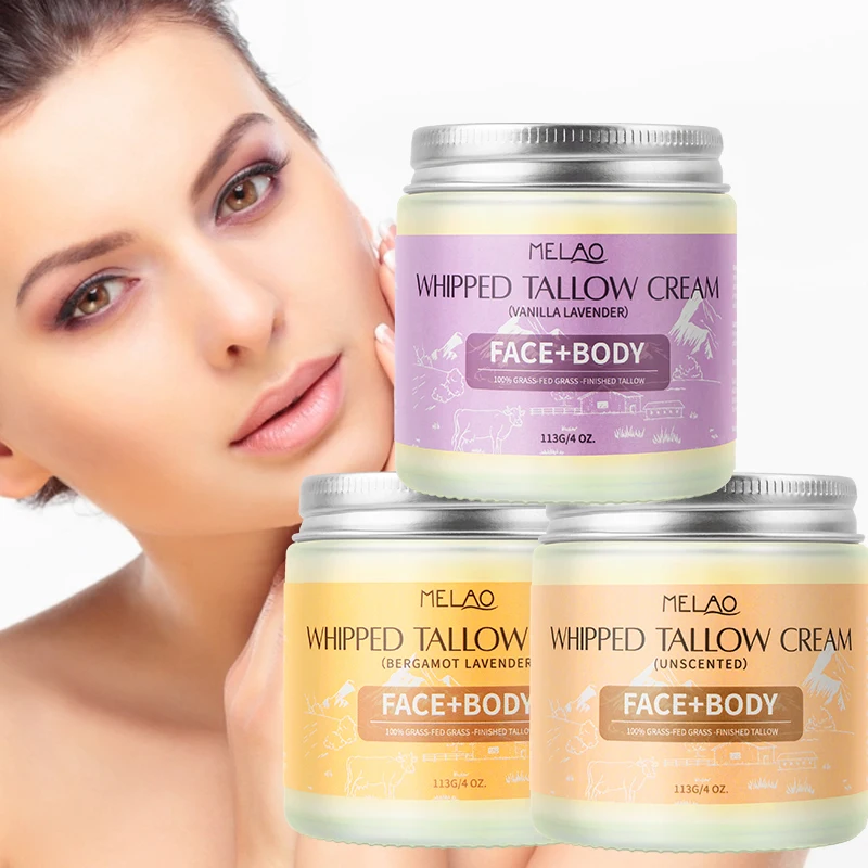 100% Natural Deep Soothing Moisturizing Calming Sensitive Eczema Skin Care Diaper Rash Acne Dry Skin Whipped Beef Tallow Cream