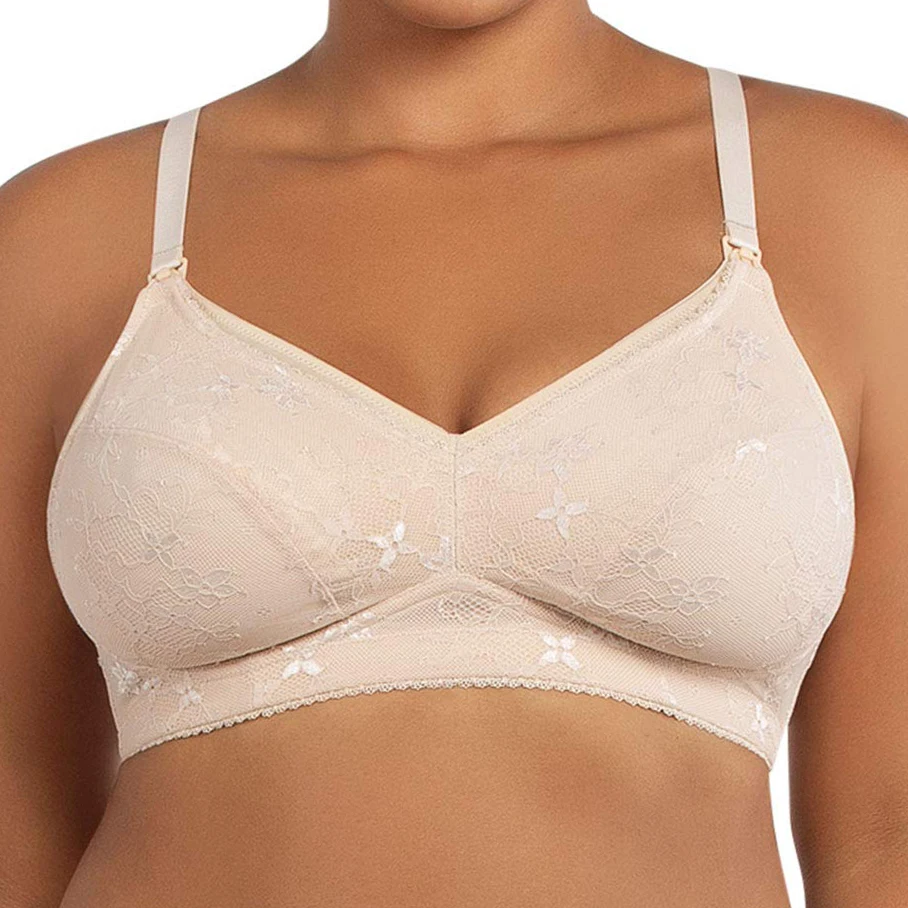 Ladymate ODM/OEM sujetador de encaje de maternidad Women Full Figure Nursing Wire Free lace bra plus size bra Maternity Bra