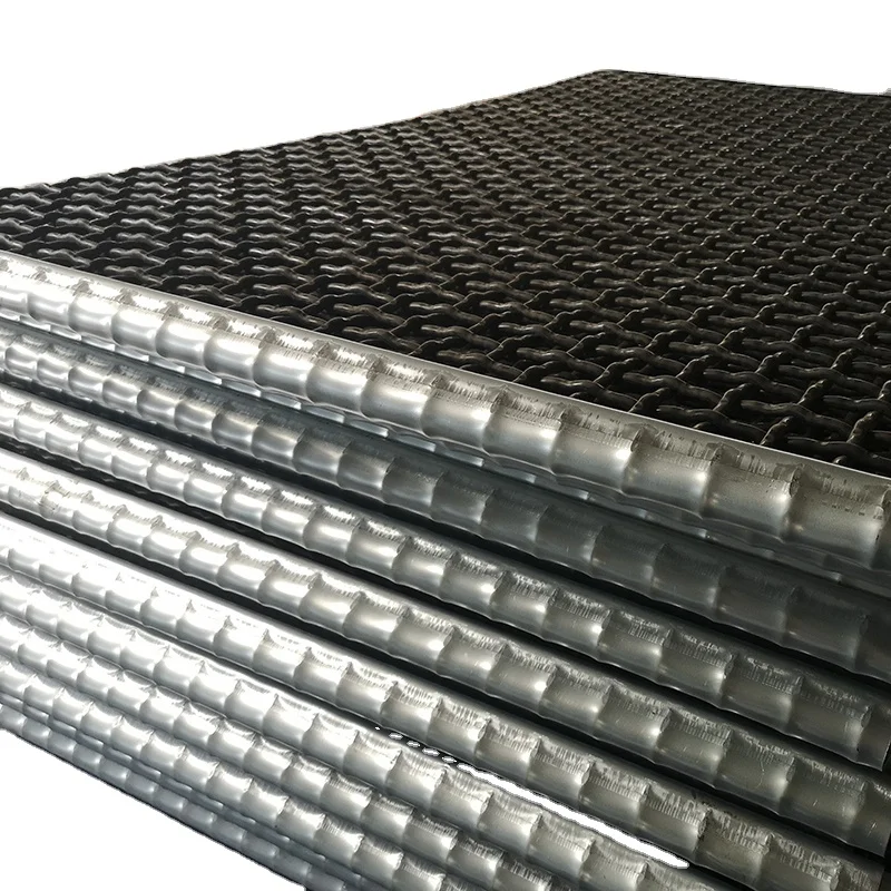 Stone Crusher Vibrating Screen Mesh/Hooked Crimped Vibrating Mesh Mine Sieving Mesh/65 Mn or Stainless Steel Crimped Wire Mesh