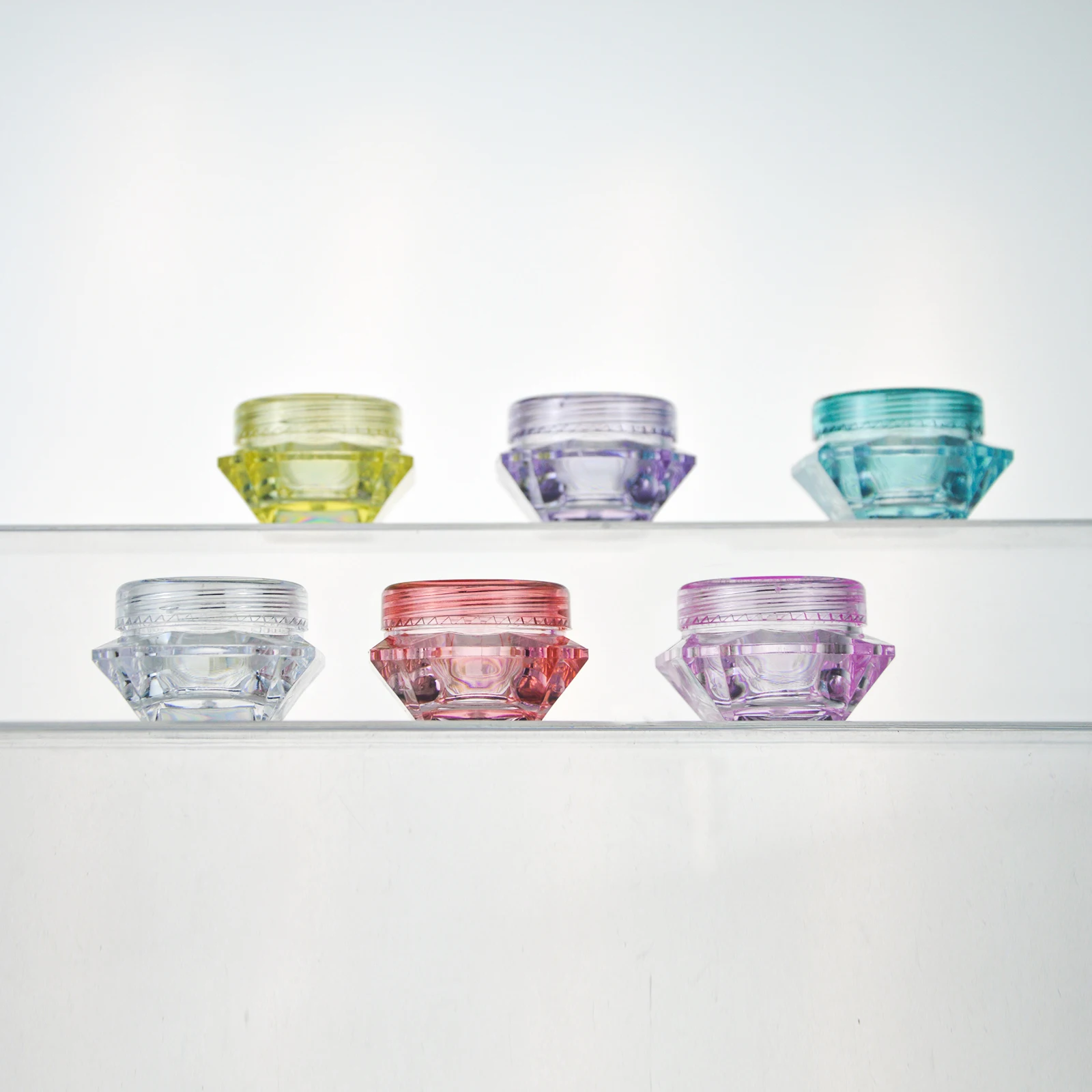 3g 5g Empty Frosted Plastic Cosmetic Makeup Jar Pots Transparent Sample Bottles Eyeshadow Pigment Cream Lip Balm Container