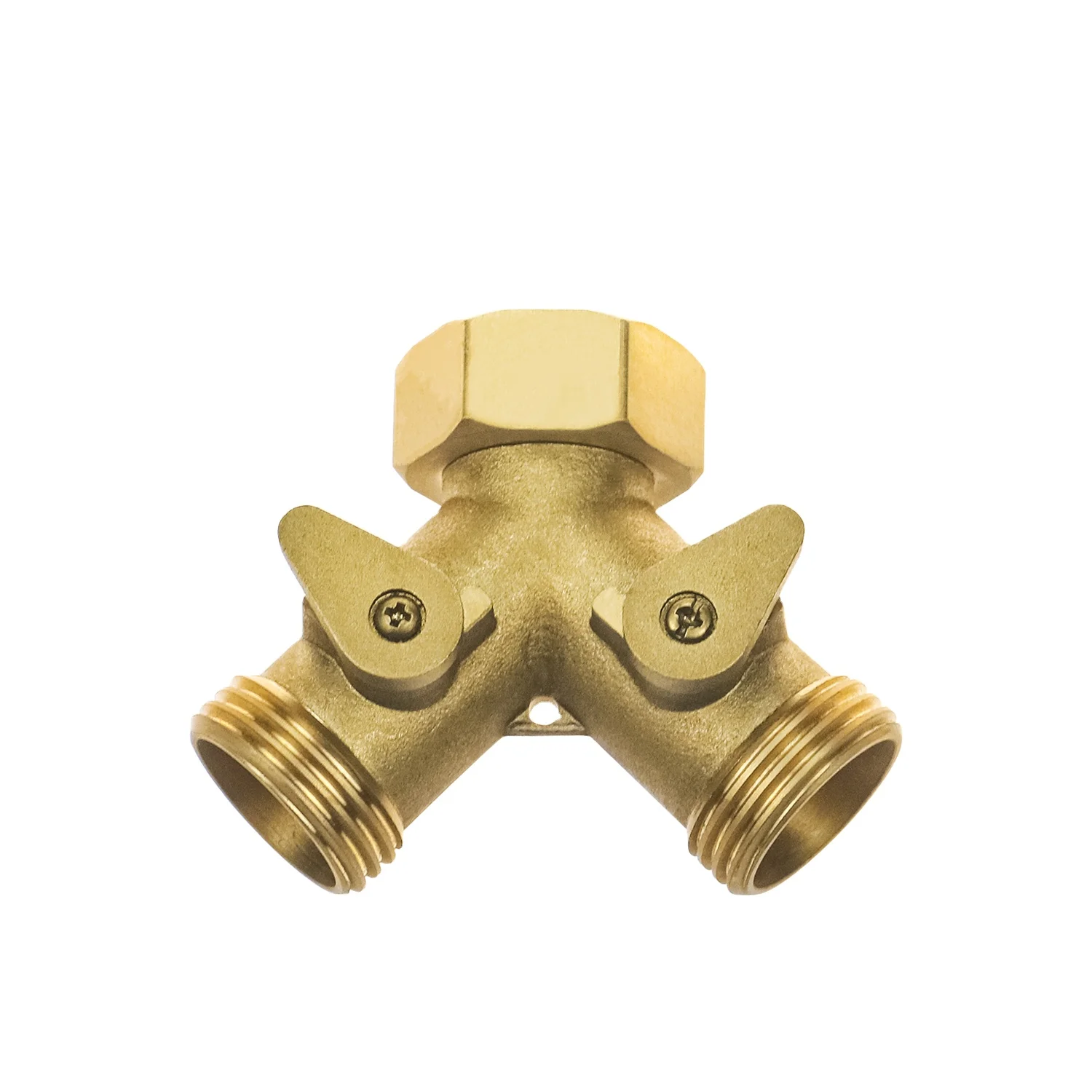 Pipe Connector Shut Off Valve 2 Way Garden Hose Splitter for Irrigation