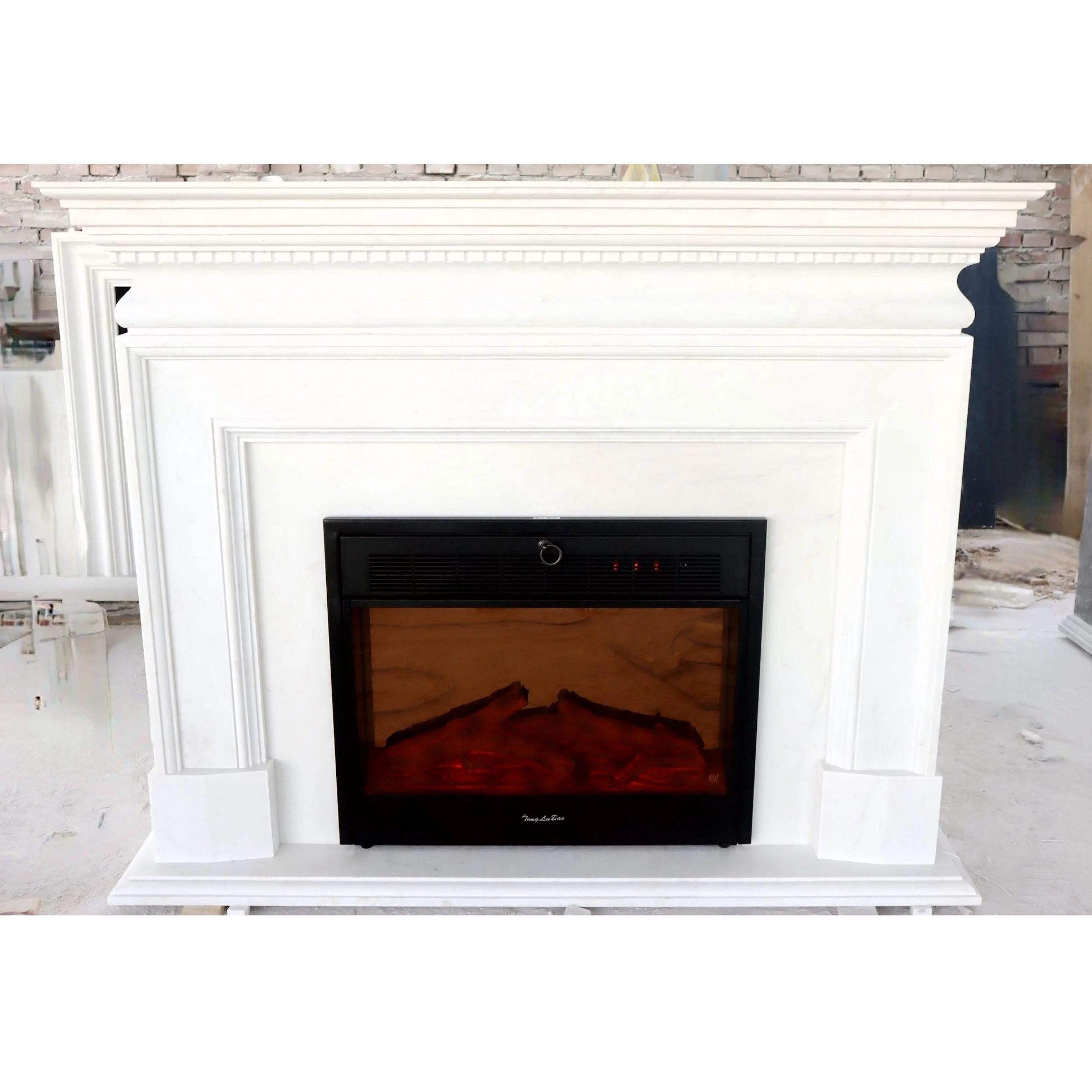 Hot Natural Marble Fireplace Surround Hand-made carved Mantelpiece
