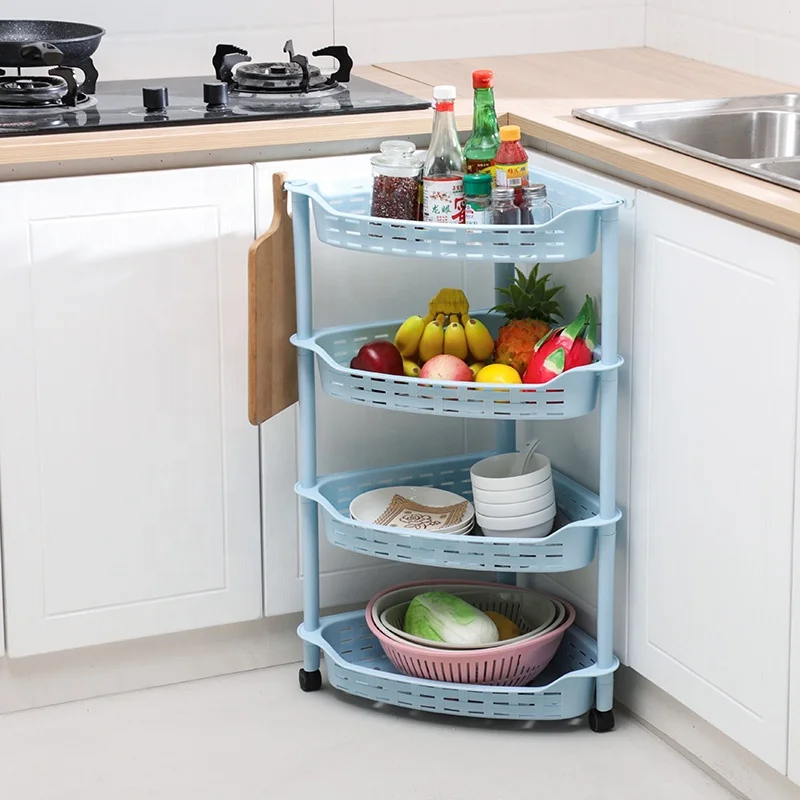 
household plastic rack rattan shape plastic shelf bedroom storage rack 