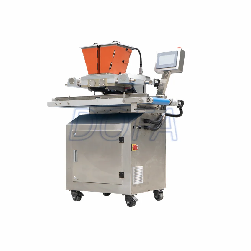 ONE SHOT CHOCOLATE DEPOSITOR VERTICAL LAYERED TUNNEL and AUTOMATIC DEMOULDING