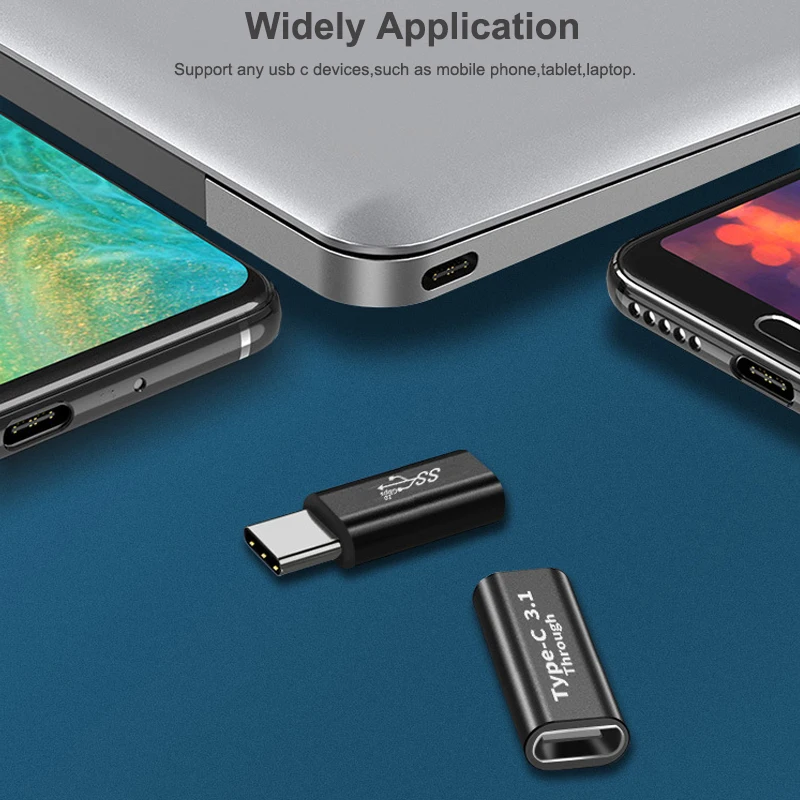  Мини USB Type-C USB-C Расширение муфта адаптер мужской/женский на обоих концах для подключения внешних устройств к/женский разъем штепсельные вилки до 10