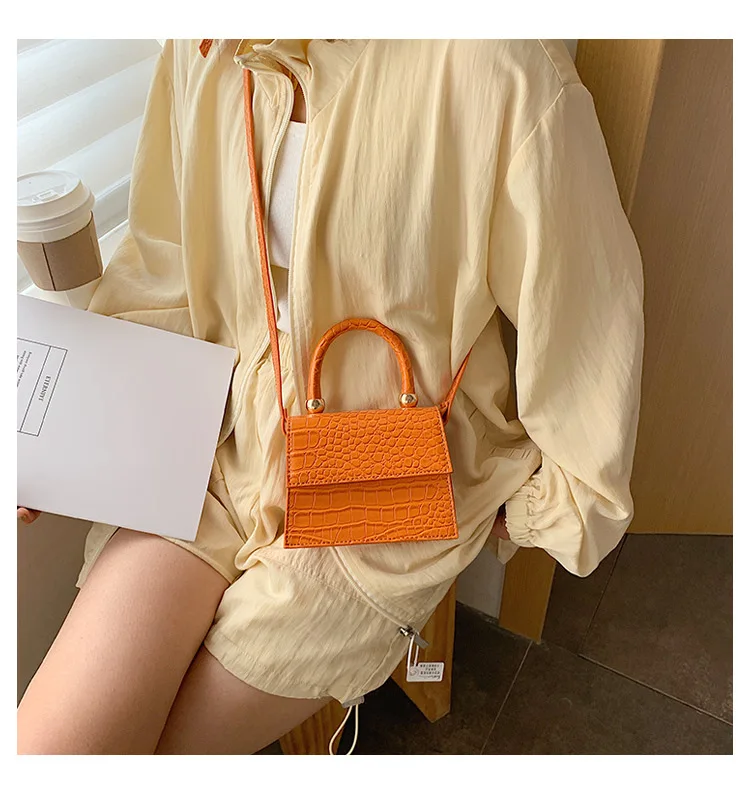 Крокодиловая сумка-тоут дизайнерские мини-сумки через плечо для женщин кожаная сумочка на