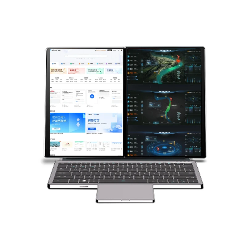 Manufacturer 2 In 1 Laptop i7 cheap 10.95-inch Dual Screen Laptop dual Monitor Laptop for work