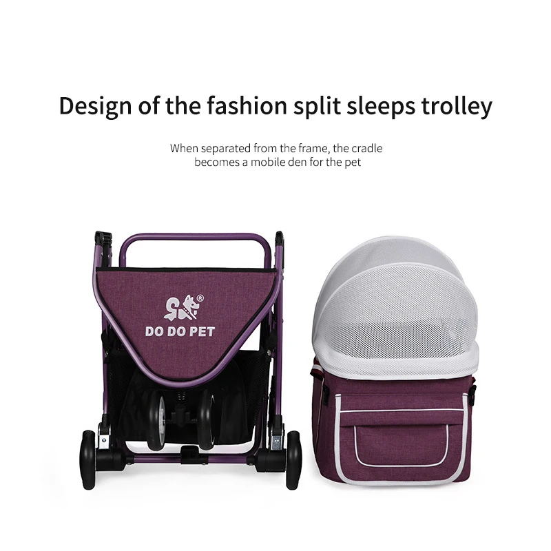 Wholesale Luxury Pet Stroller Dog Carrier 4 Wheels Pet Dog Stroller For Travel