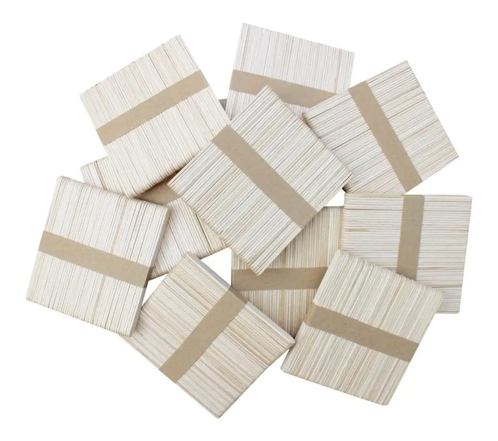 Bulk Disposable Ice Cream Tasting Sticks Dessert Spoons for Tasting Wooden Ice Cream Paddle Spoons
