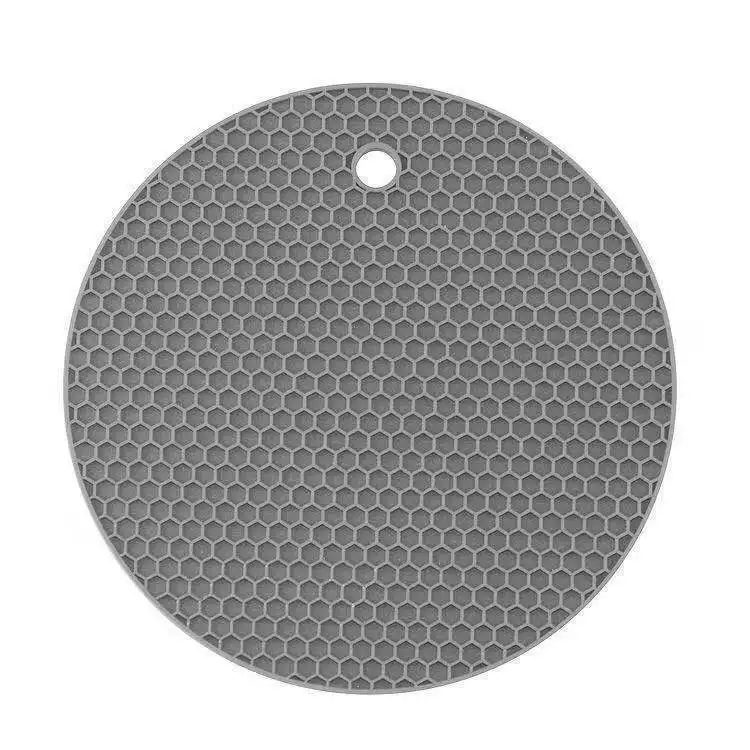 Round honeycomb silicone placemat anti-scalding non-slip mat The table mat with heat insulation function is easy to clean