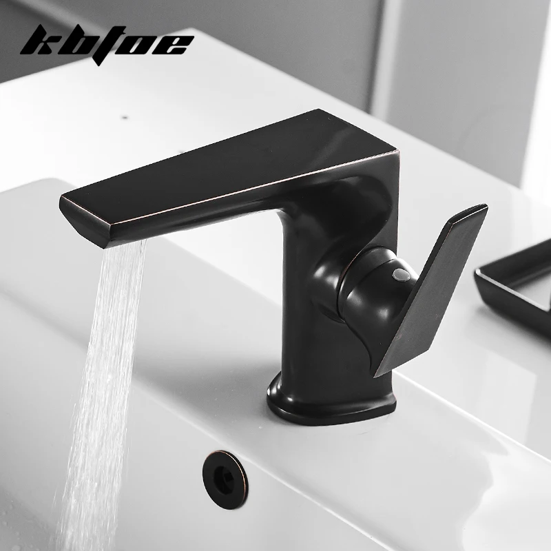 Modern Single Handle Brass Hot Cold Water Mixer Tap Sink Bathroom Basin Faucet
