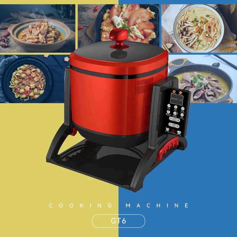Intelligent Stir Fry Chicken Meat Cooking Mixer Machine Robot Fried Rice Fast Food Machine 2200w Cooking Robot Wok Food Cooker