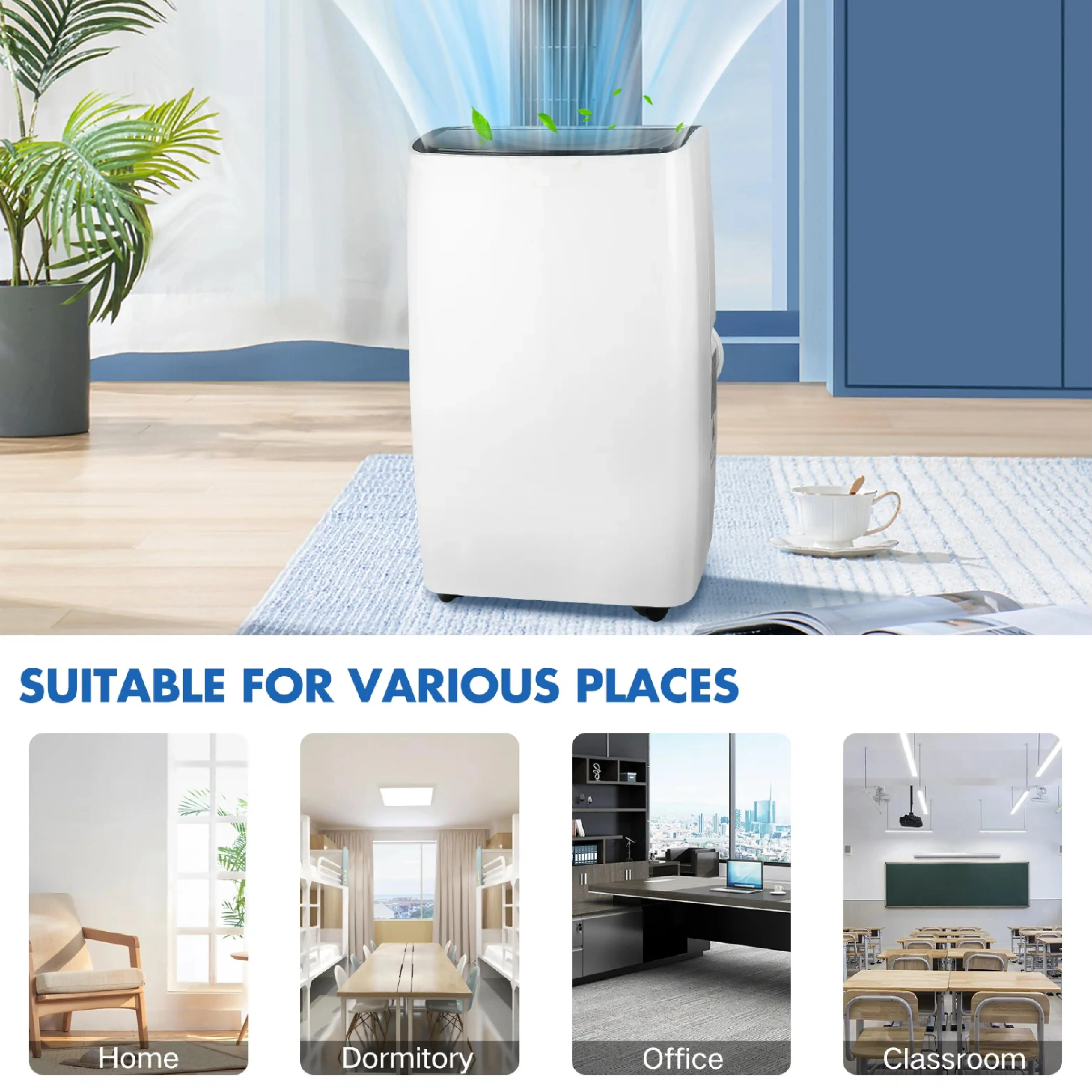 FUDA Home Use Portable Air Conditioner 12000 BTU Smart Wifi 3.5KW Mobile AC unit