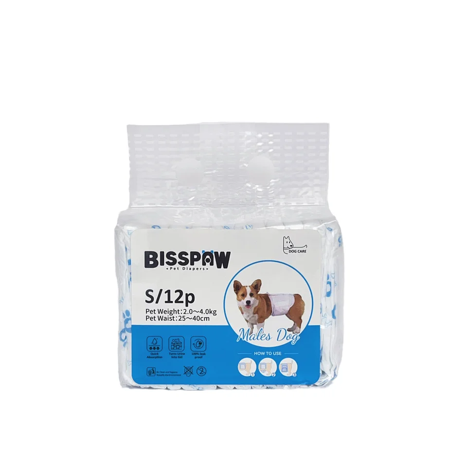 China Wholesale High Quality Dog Male Waterproof Pet Disposable Leakproof Disposable Pet Diaper L More Intimate Pampering