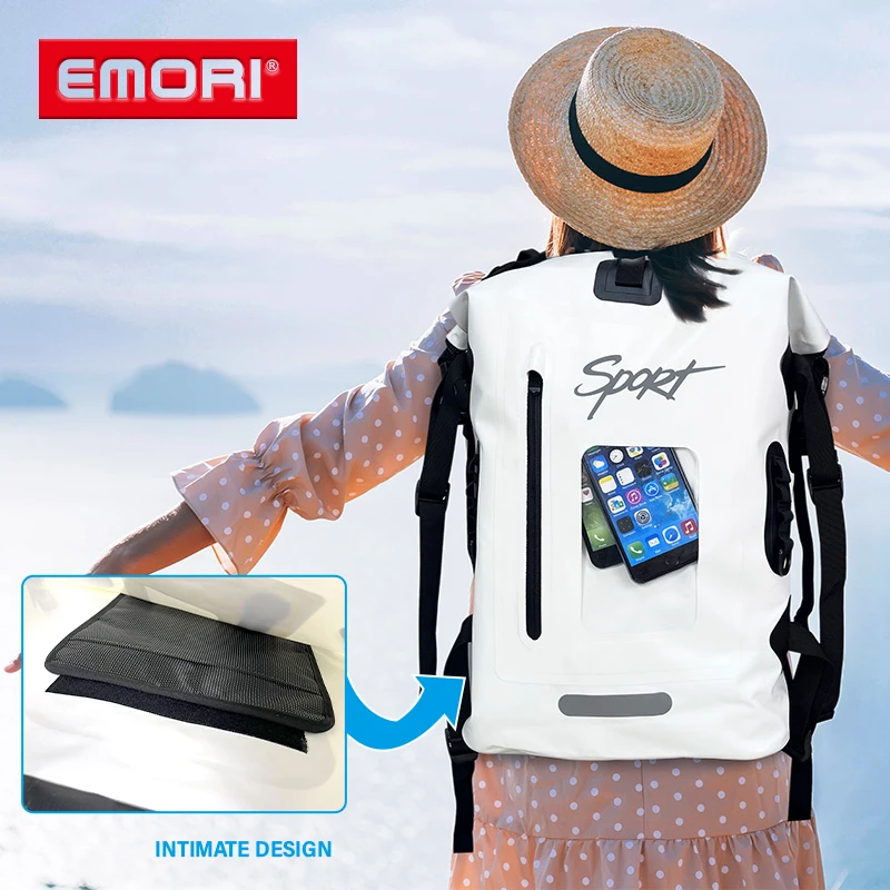 High Quality 500D PVC Durable 25L 35L Waterproof Floating Dry Backpack with Transparent Window