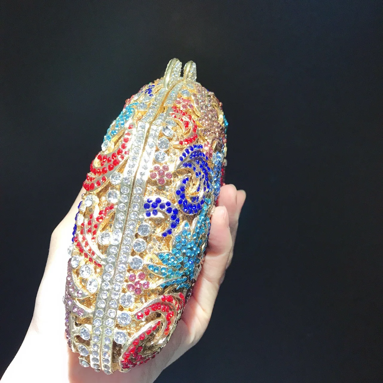 Amiqi MRY176 Luxury Crystal Diamonds Embedded Clutches For Women Rhinestone Clutch Evening Bag With Wedding Party Handbag