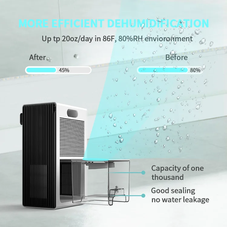 Wholesale Custom Portable Mini Household Smart Tuya WIFI Control Air Dryer Dehumidifier for Wet Weather