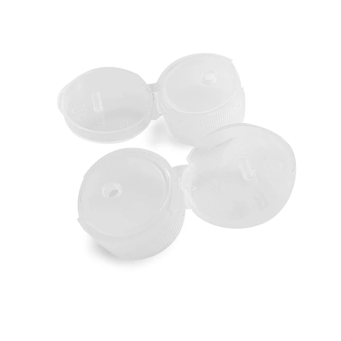 Standard 28/410 28mm White Plastic Flip Top Caps With Large Diameter
