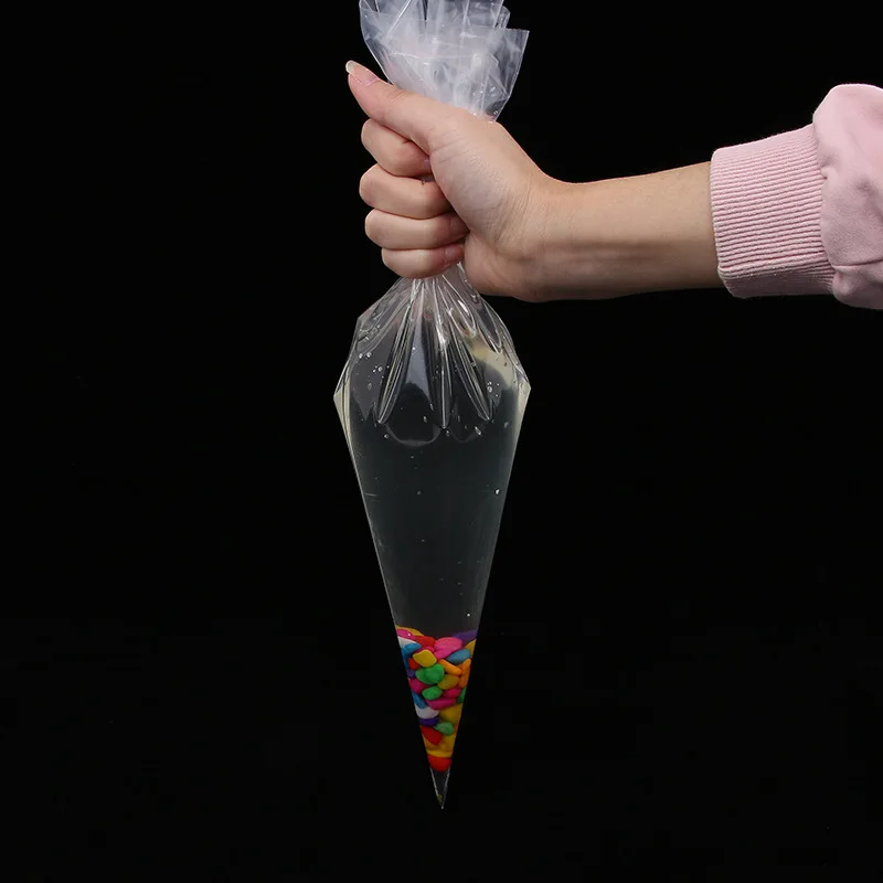 100pcs Oem Printing Design OPP Bag Clear Candy Popcorn Packaging Bag for Chocolate Food Packaging Triangle Bags Wholesale