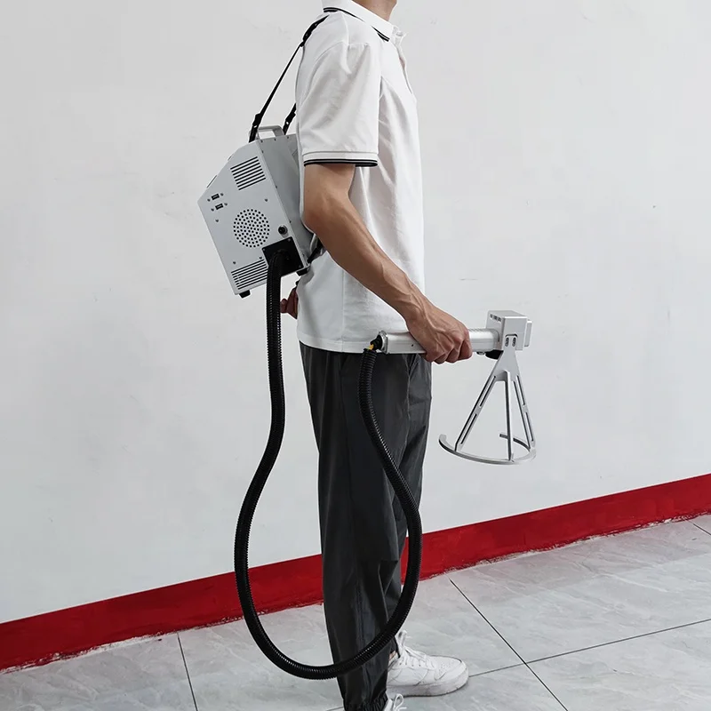 New Small Size 20w 30w 50w Backpack Design Handheld Fiber Laser Marking Machine On Sale