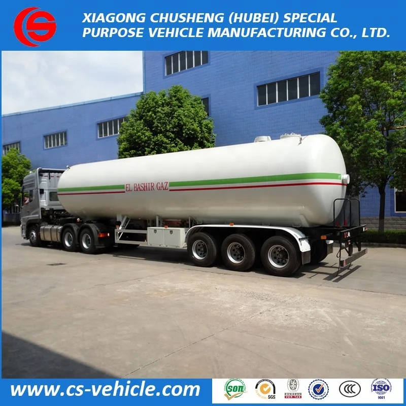 3 axles LPG tank transport 60000L for refilling cooking gas cylinder delivery semi trailer Manufacturer