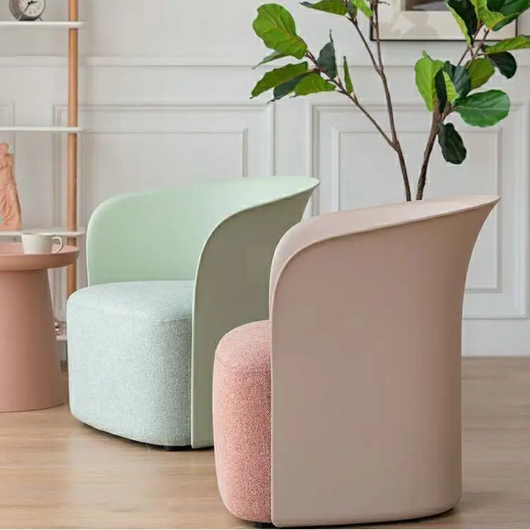 Factory Direct Wholesale Massage Chair Faux Fur Saucer With Metal Frame French Bistro Chairs Restaurant Supply