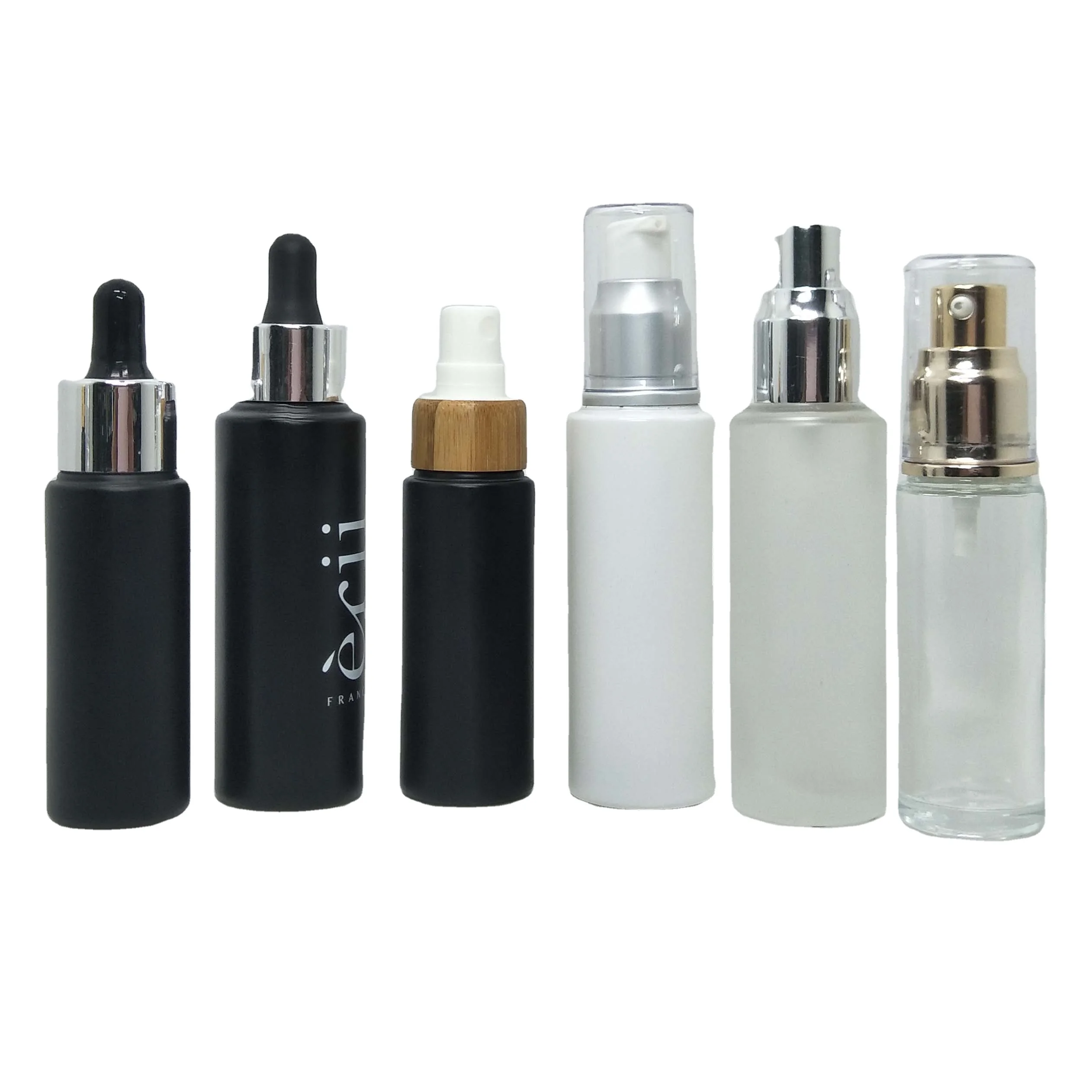 Flat Shoulder Green Bottles With Logo 10ml Euro And Seal-able Cap Glass Serum Dropper Bottle
