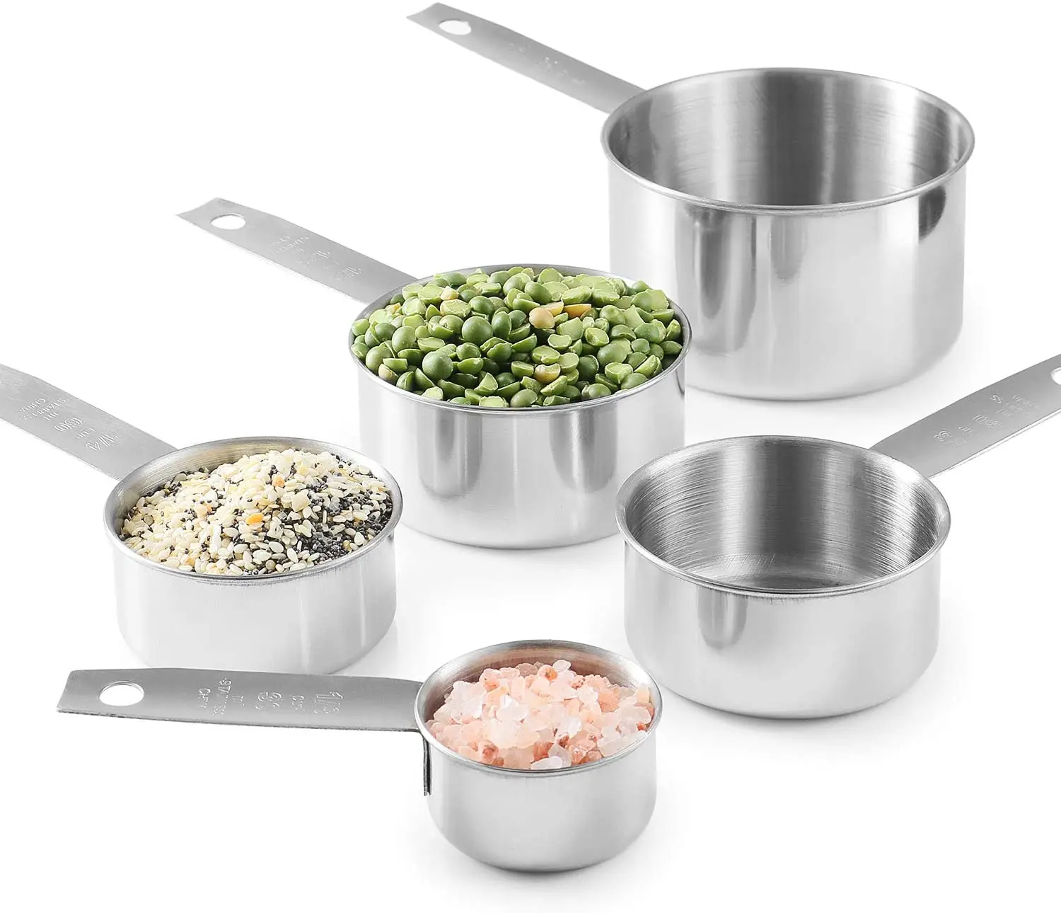 Stainless Steel Measuring Cups And Spoons Set Engraved Measurements Measuring Cup Spoon
