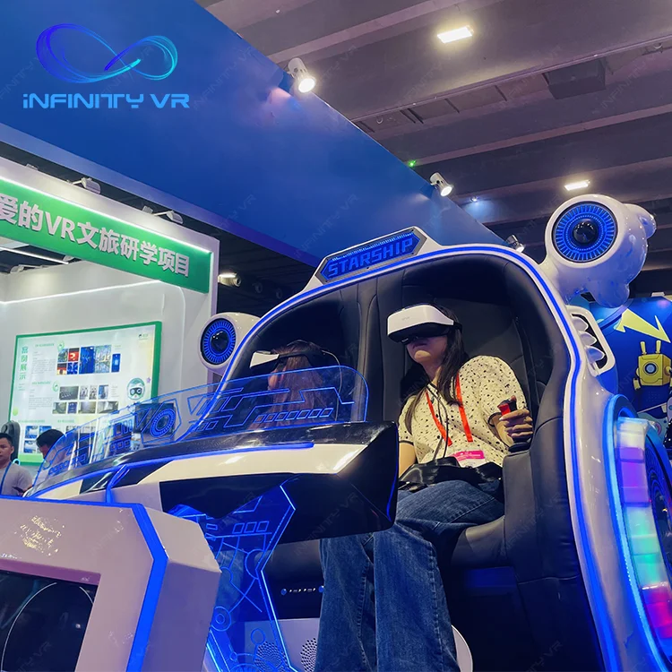 Virtual Reality 9D 2 Seats 360 Degree Rotating 9d VR Cinema Virtual Reality 3D Videos VR Arcade Game Machine Wholesale VR