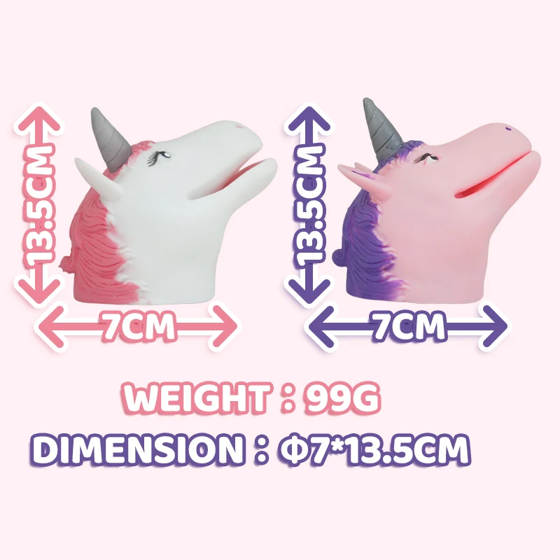 Unicorn Toy Stretchy Hand Puppet Animal Hand Puppets with Movable Mouth Puppet toy