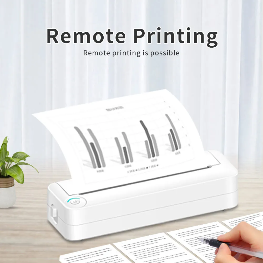 X8-ink-free portable A4 printer mini wireless mobile thermal printer temporary printer computer or mobile phone connection