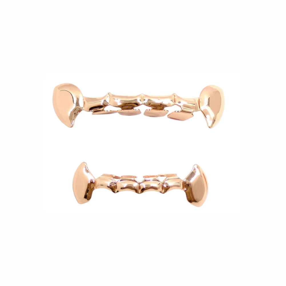 Hip Hop Grills Teeth Men Women Set Top & Bottom Copper Material Tooth Caps Fashion Punk Jewelry Iced Out Grillz