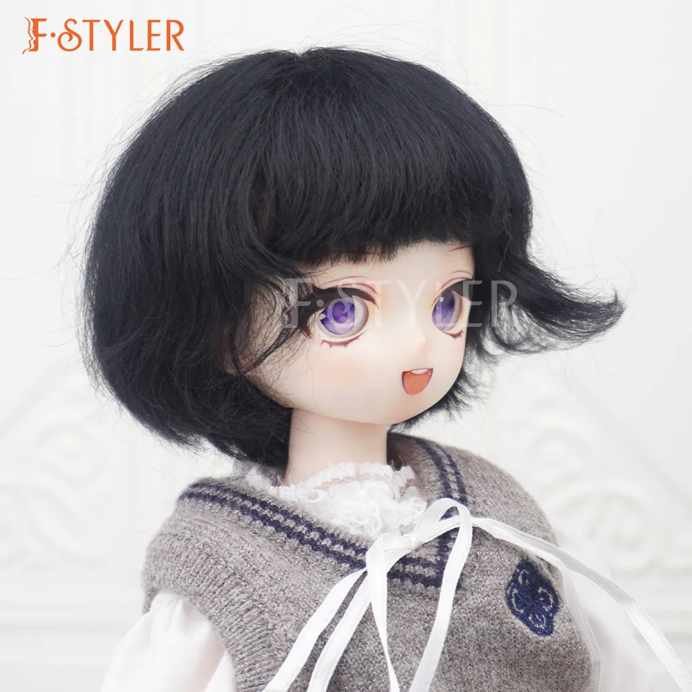 FSTYLER mhair Mini Bjd короткий Боб 18 дюймов оптовая продажа регулируемые аксессуары для кукол BJD парик
