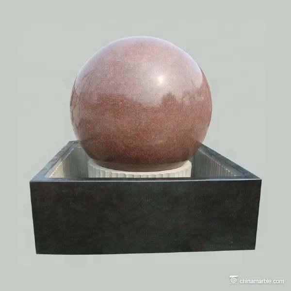Modern Natural Marble Stone Garden Outdoor Round Granite Rolling Ball Water Fountain