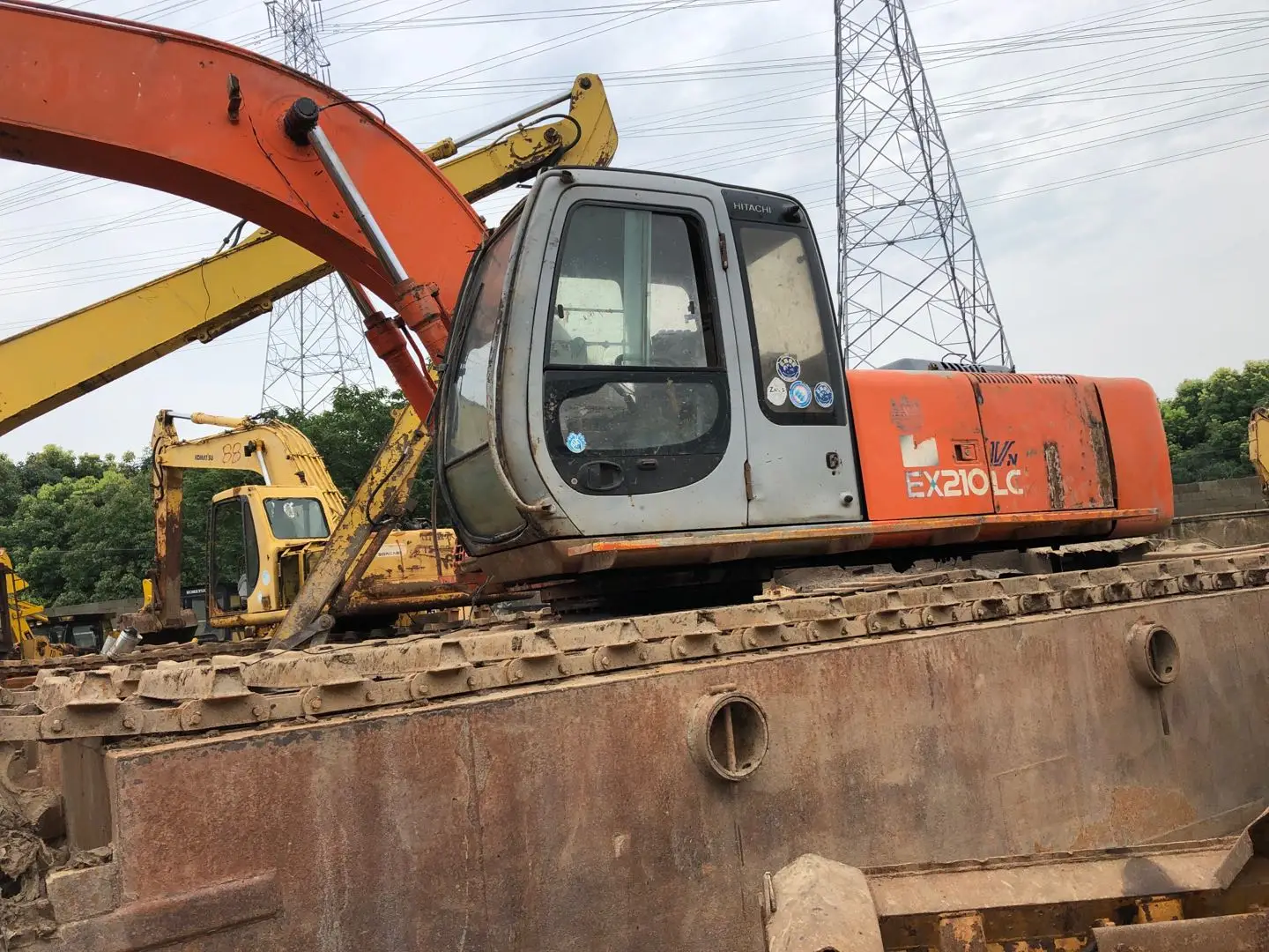 Оригинальный мини-экскаватор Hitachi EX210 Long boom 6ton Wetland Amphibious
