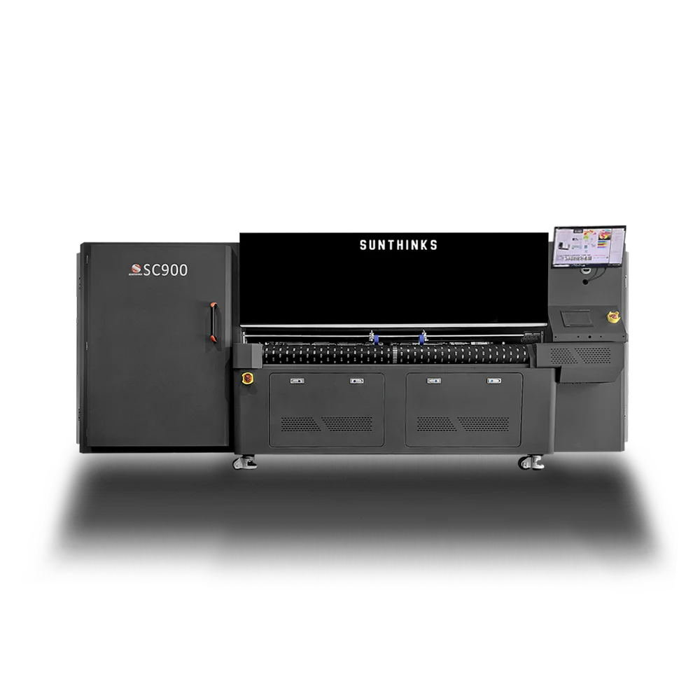 Sunthinks 90cm Large Size Packaging Digital Single Pass Corrugated Cardboard Printer Fast Inkjet Single Pass Printer For Factory