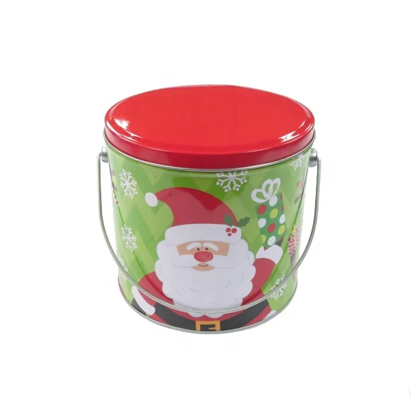 Декоративный Рождественский попкорн, каждая жестяная коробка в полиэтиленовом пакете, соответствующее количество в экспортную картонную коробку. Жесть из переработанных материалов