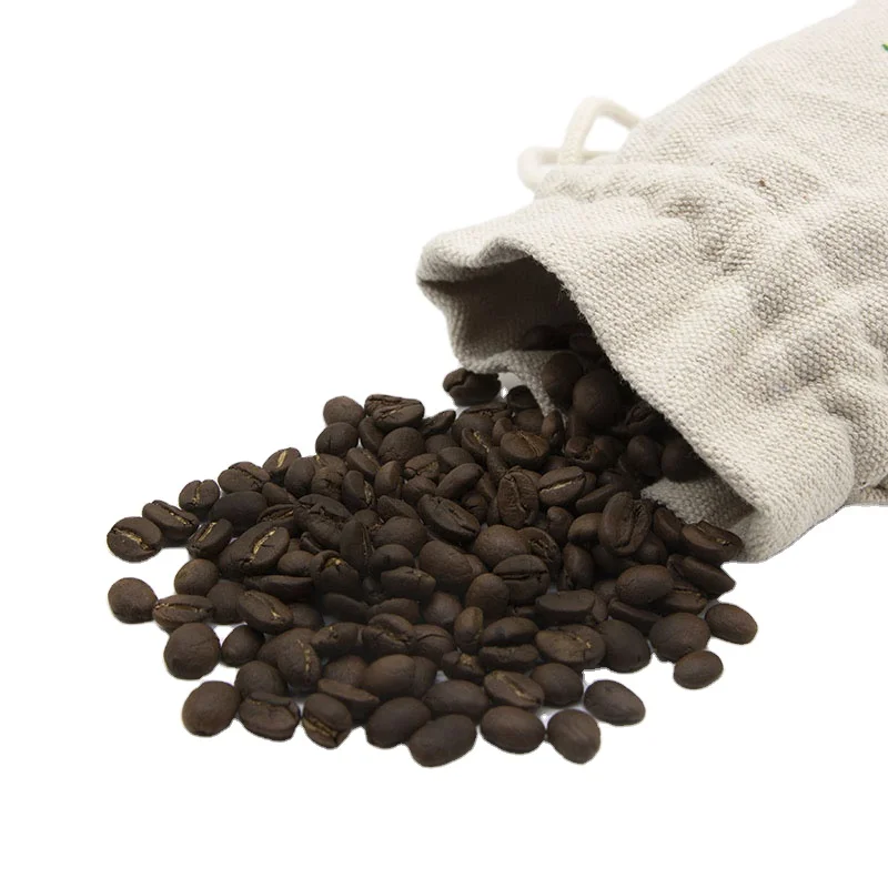 Темные жареные кофейные зерна 100% арабика высокого качества