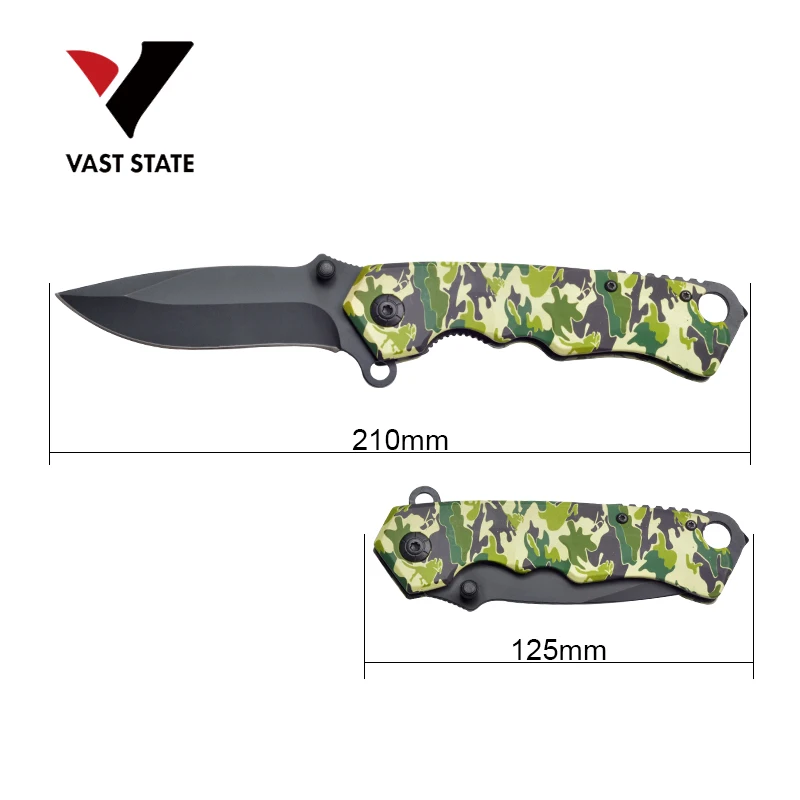 Outdoor Camping mini pocket folding knife 440 blade steel handle camping hunting survival EDC tools