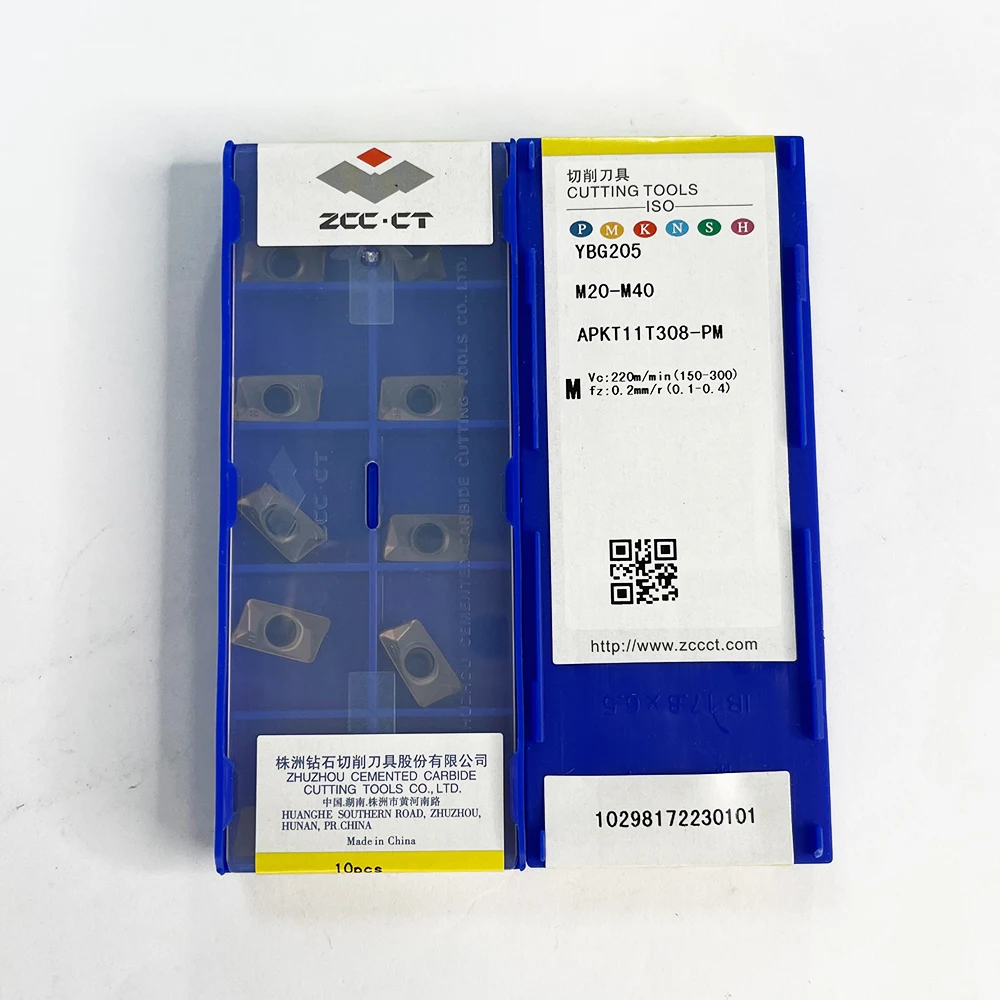 HUAZHICHUN 10pcs APKT11T308-PM YBG205 Original carbide insert with the best quality