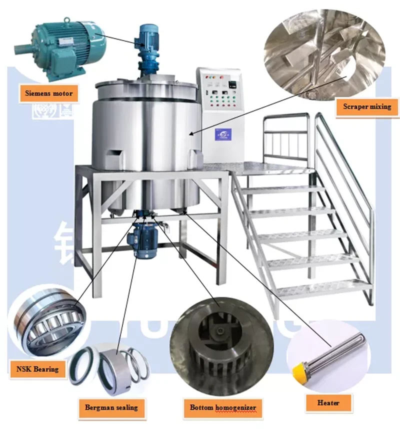 Industrial liquid detergent mixing manufacturing machinery equipment mixer detergent production line