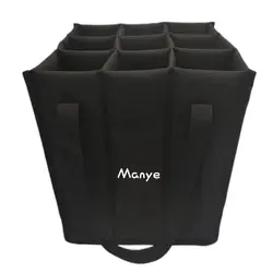 Black Promotional Supermarket 9 Bottles Wine Carrier Bag with Logo