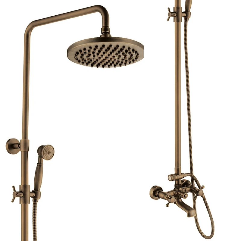 Exposed Wall Mount Antique Shower Column