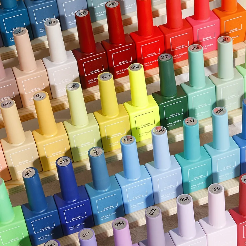 Custom Logo OEM Soak Off Gel Polish Long Lasting 15 ML Wholesale Nail  Set Private Bottle