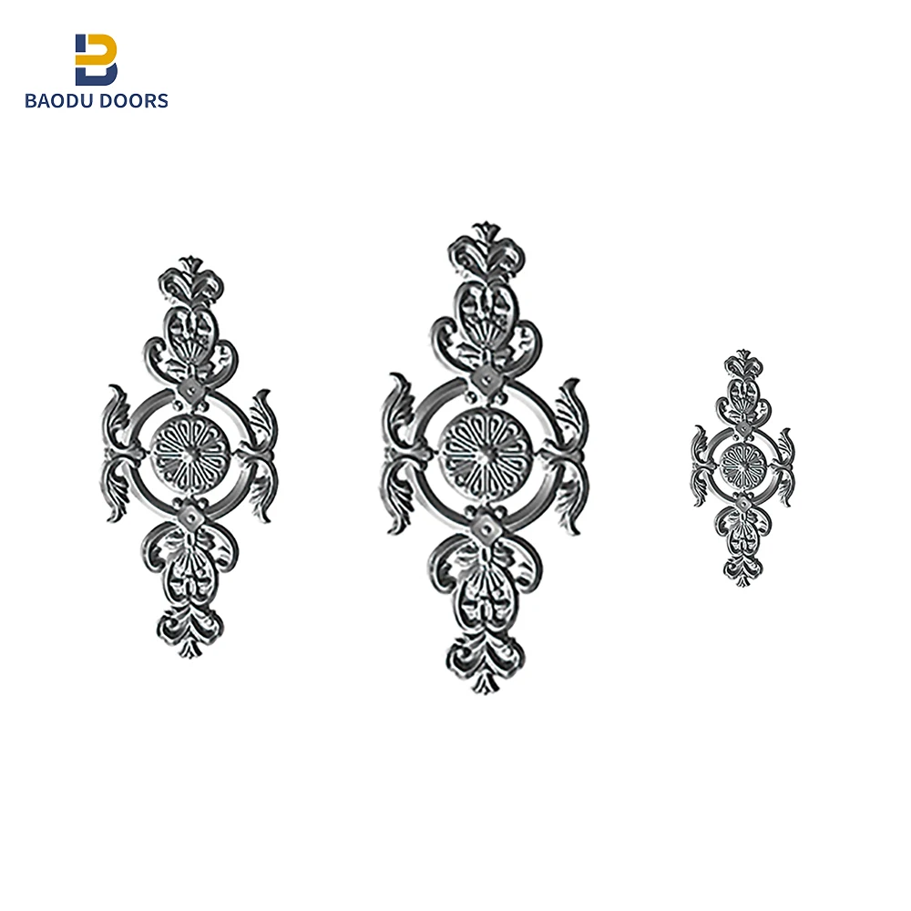 Baodu European Luxury Metal Railing Outdoor Stairs Designs In Iron,Wrought Iron Stair Railing