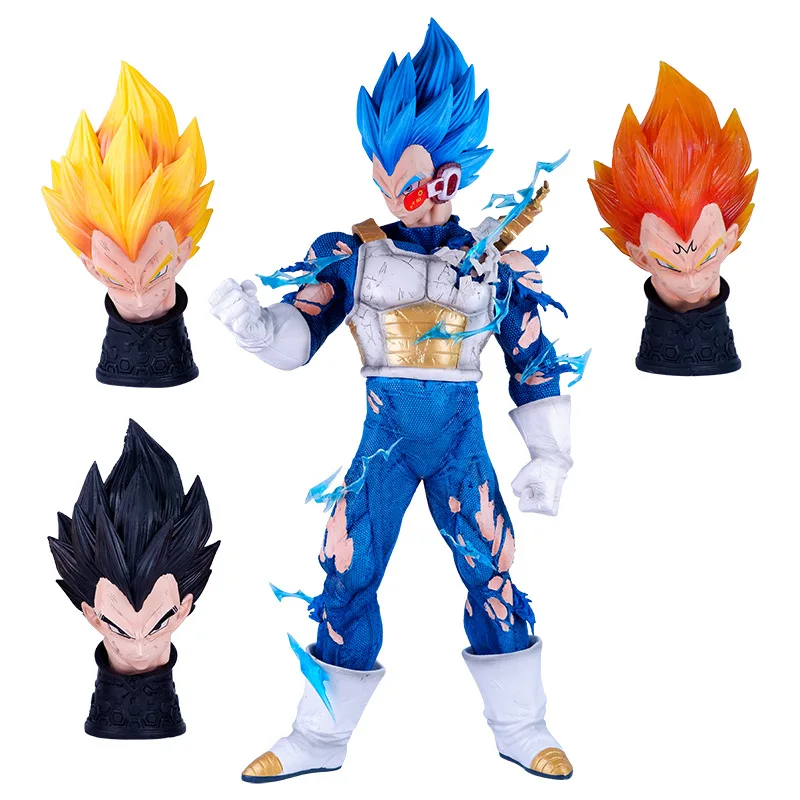 Botu 45cm Dragon Z Ball LX Super Saiyan Vegeta Four Headed Super Blue Cosmic Suit Anime Figures Model Ornament Collectible Toy