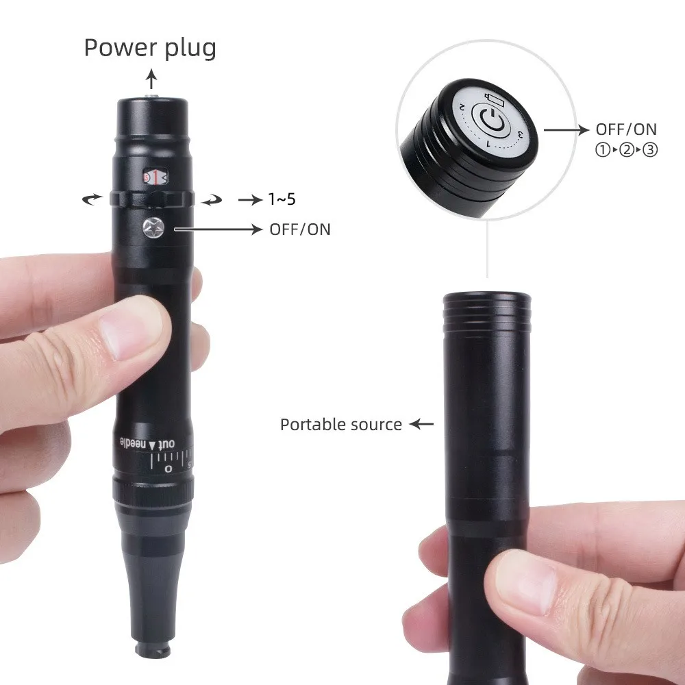 Lithium battery lips microblading machine dermografo professional eye brow tattoo machine private label