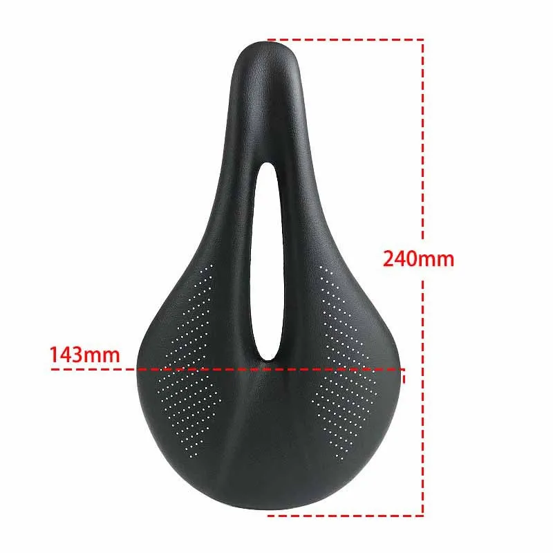 MTB Carbon Bike Saddle with Short Nose 155mm Gel Shell Leather and Carbon Fiber Material Bicycle Saddle Accessories