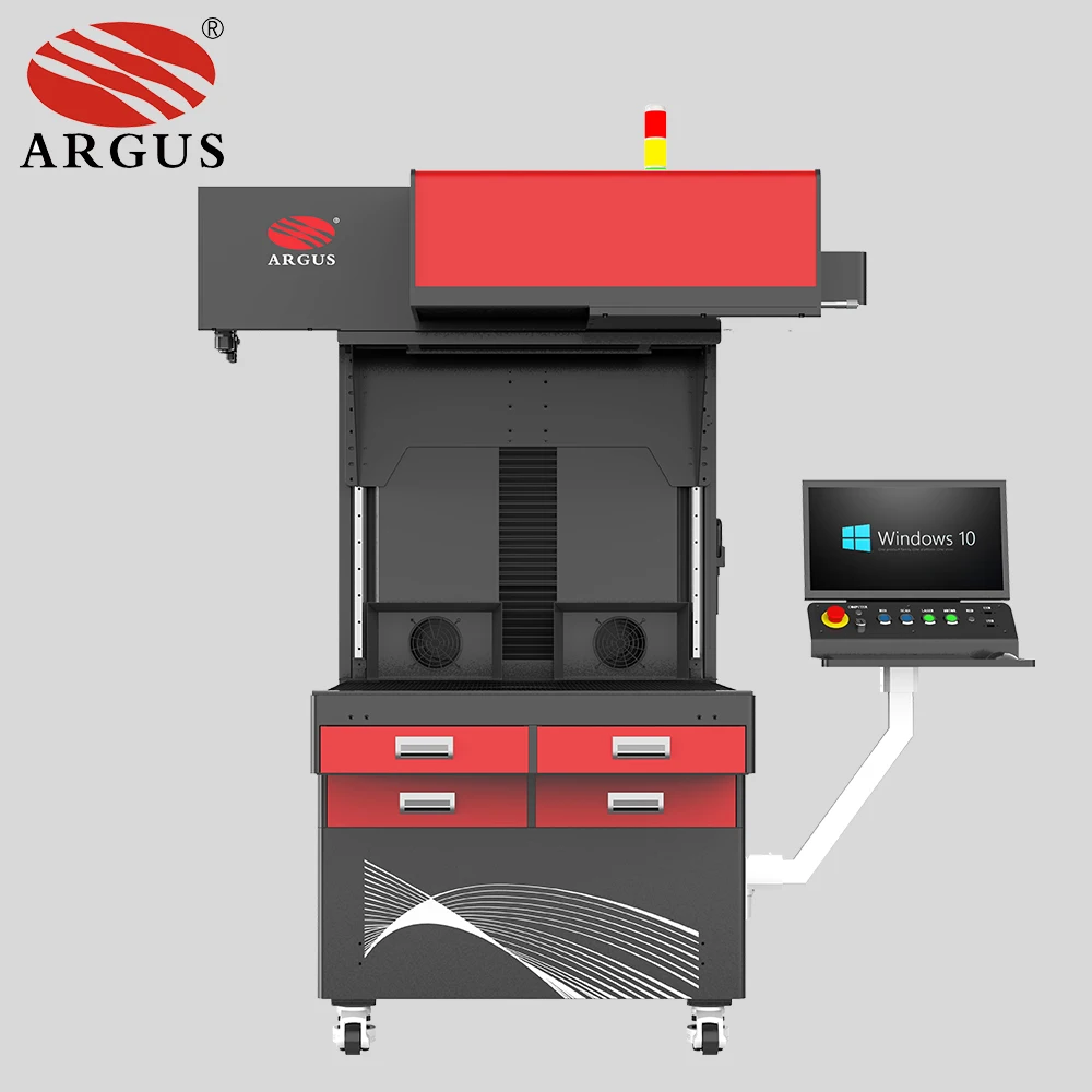 ARGUS 150W CO2 3D Laser Marking Machine Folding Super Laser Printer Computer Tombstone Marble Dynamic Focus AI